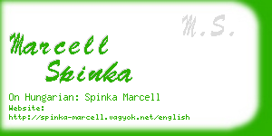 marcell spinka business card